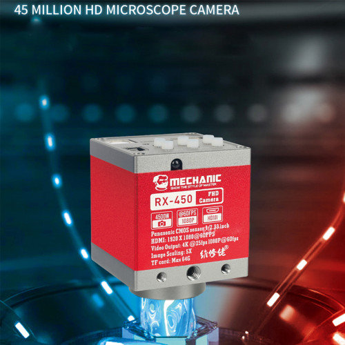 Mechanic RX-450 RX-510 HDMI USB Industrial Digital Video Microscope Camera CMOS Sensor 1/2.33 inch HD Camera for Phone Repair