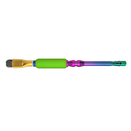 MIJING 2PCS/LOT IC Pad Cleaning Tool Steel / Sideburns Brush Colorful Handle Dust Removal of Solder Residue