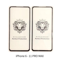 iPhone 6- 11pro max Lion head full cover tempered glass big arc explosion-proof protective film