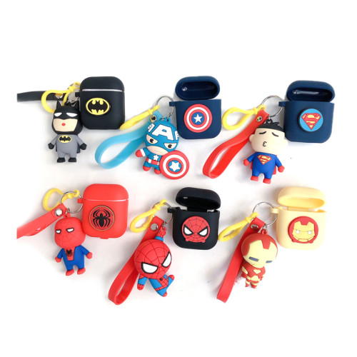 Apple Bluetooth Airpods1 Cover AirPods2 Silicone Cartoon Spider-Man Headphones Applicable