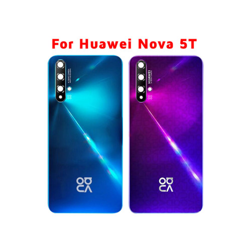 Original Back Glass Panel For Huawei Nova 5T Battery Cover Rear Housing Door Case Replace For Huawei Nova 5T Back Battery Cover