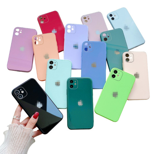 iPhone Silicone tempered glass style phone case