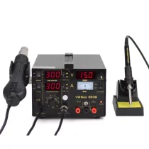3 IN 1 YIHUA 853D (1A) SMD Rework Station Soldering Irons with Power Supply