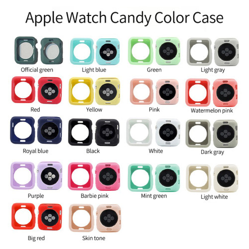 Ful cover Silicone protective case for strap watchband for Apple iWatch series 5 4 3 6 40mm 44mm 38mm 42mm