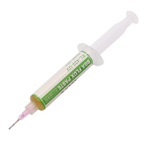 RL-420-UV Strong activity Halogen free Relife BGA Flux Paste Syringe 10CC RL420 Soldering Paste Flux BGA SMD PGA PCB Repair Flux