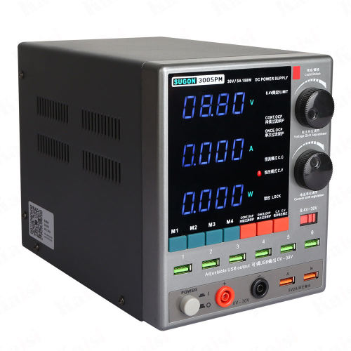 SUGON 3005PM power supply 30v 5A DC stable output ratio power supply adds six USB output ports