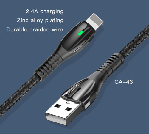 yesido CA43 series 5V/2.4 charging cable for iphone Android type c lightning cable 1.2m