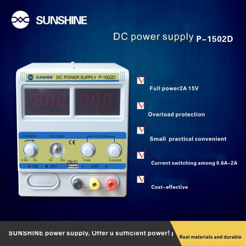 P-1502D Power Supply Adjustable Voltage Regulator digital Laboratory LCD display DC Power Supply 15v 2A for Phone Repair tools