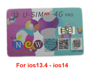 U-SIM 4G Pro Unlock SIM Card For IPhone 6S 7 8 Plus X XR XS Max 11 11pro 11 pro MAX12 13 pro max  For ios 13.4 - ios 14