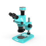 RF4 RF6565TV-2KC2 Trinocular Stereo Microscope 6.5-65X Continuous Zoom HDMI USB with 144 LED Light 2K Camera PCB Repair Rework