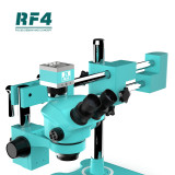 RF4 RF7050TVW-2KC2 7-50X Triocular Zoom 2KC2 Camera Microscope Rotating Double Arm Support Electronic Phone Maintenance