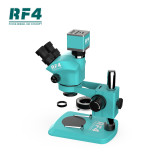 RF4 RF7050TV-4KC1 Stereo Trinocular Industrial Microscopes 4KC1 Camera 7-50X Continuous Zoom For Electronic PCB Soldering Repair
