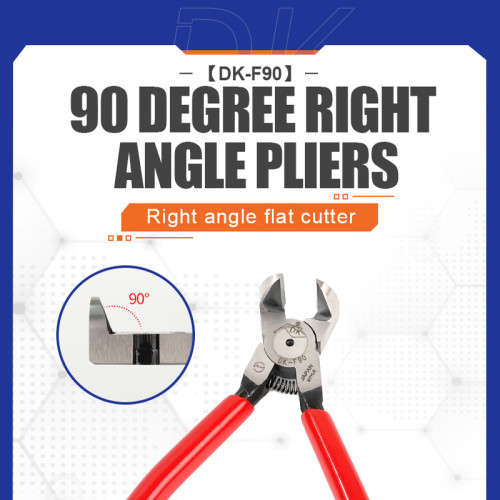 DK-F90 Right Angle Flat Pliers Flat Head For Mobile Phone Camera Frame Steel Ring Disassemble Repair Tool Wire Cable Cutters