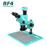 RF4 RF6565TVD2-2KC2 Electronic HD Microscopes 6.5-65X Continuous Zoom with 144 LED Ring Light HDMI 2K Camera for Phone Repair