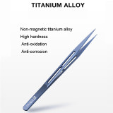 Amaoe NK1 NK2 Titanium Alloy Nunchaku Tweezers Antimagnetic Precision Fingerprint Fly Line Forceps for Phone Motherboard Repair