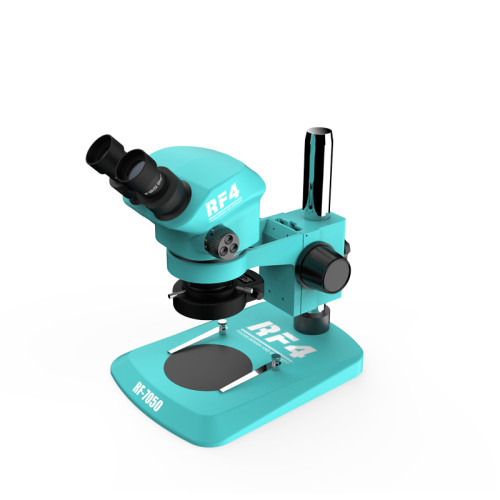 RF4 RF-7050+144 Optical Stereo Binocular Microscope 7-50X Continuous Zoom HD Wide Angle Eyepiece Adjustable 144 LED Light