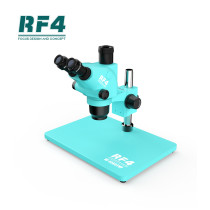 RF4 RF6565TVP Trinocular Stereo Microscope 6.5-65X Continuous Zoom 144 LED Ring Light For PCB SMD Electronic Phone Repair