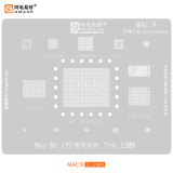 Amaoe MAC9 M1 BGA Reballing Stencil for Notebook 339S00883 339S00763 CPU RAM IC Chip Tin Planting Steel Mesh Phone Repair