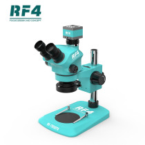 RF4 RF7050TV-2KC2+144 Stereo Trinocular Microscope with 2KC2 Camera and 144 LED Light Phone Circuit Board PCB Soldering Repair