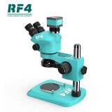 RF4 RF7050TV-2KC2+144 Stereo Trinocular Microscope with 2KC2 Camera and 144 LED Light Phone Circuit Board PCB Soldering Repair