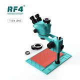 RF4 RF7050-PO4 Stereo Binocular Microscope 7-50X Continuous Zoom with PO4 Pad Electronic Phone Repair Microscope