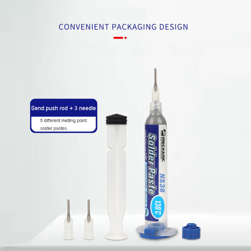 Mechanic 40ml NS Series Soldering Paste Environmentally Friendly Patch Melting Point Syringe Repair Welding Paste with Needles