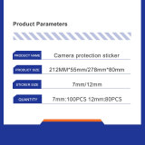 Front and Rear Camera Protection Sticker 7mm/12mm All Round Protection Dust Proof for Mobile Phone Opening Repair Protective