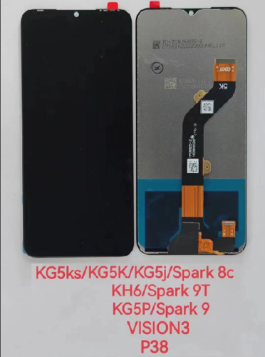 For Tecno KH6 Spark 9T LCD KG5P Spark 9 LCD KG5ks KG5K KG5j Spark 8C VISION3 P38 LCD Display Touch Screen Digitizer Replacement