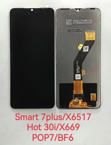For Infinix Smart 7 Plus LCD X6517 Hot 30i X669 POP7 BF6 LCD Display Touch Screen Digitizer Assembly Replacement Parts 100% Test
