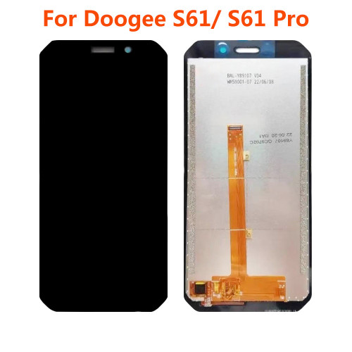 For DOOGEE S61 LCD S61 Pro LCD Display Touch Screen Digitizer Panel Assembly Replacement Parts 100% Tested