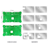 10 IN 1 BGA Reballing Stencil Platform Fixture For iPhone X xs 11 12 13 14 promax Motherboard Middle Frame Planting Tin Template