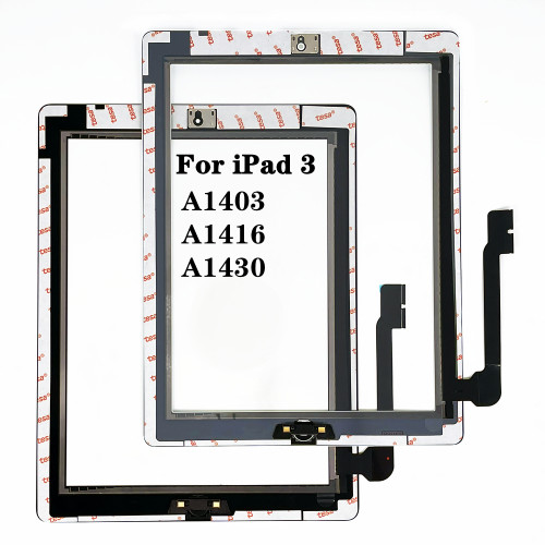 Wholesale Brand New Touch Screen For IPad 3 A1416 A1430 A1403 LCD External Digitizer Sensor Glass Panel Assembly Replacement