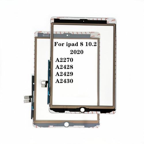 Touch Screen For IPad 8 10.2 2020 A2270 A2428 A2429 Touch Screen LCD External Digitizer Sensor Glass Panel Assembly Replacement