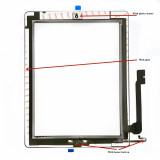 Wholesale Brand New Touch Screen For IPad 4 A1458 A1459 A1460 LCD External Digitizer Sensor Glass Panel Assembly Replacement
