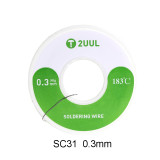 2UUL Soldering Wire 183℃ 100M 50g Diameter 0.3mm 0.6mm Tin Wire Rosin Solid Flux Core Solder Wire For mobile Phone Repair