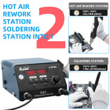 Kaisi 8512D Rework Soldering Station 750W 2 in 1 Hot Air Soldering Iron Station With T12 Iron Tip Display Welding Repair Tools