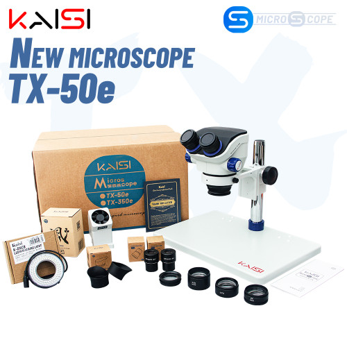 TX-50e New Zoom Stereo Microscope Set 3.5X-100X Binocular Continuous Zoom Stereo Microscope For Phone Soldering PCB Repair