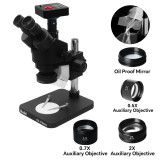 Microscope Trinocular Simul Focal Continuous Zoom Stereo Microscope 4K 48MP 38MP Video Camera For Phone PCB CPU Soldering