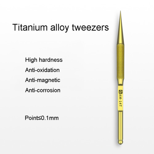 AMAOE 14T 14U Titanium Alloy Tweezers High Hardness Oxidation Resistance Antimagnetism Anticorrosion Phone Repair Tool