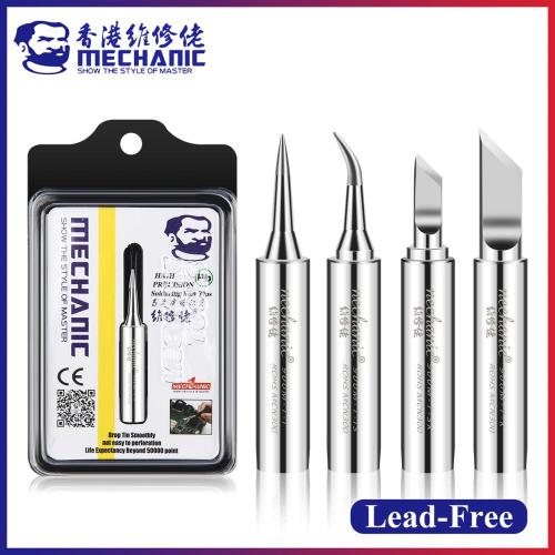 MECHANIC 900M-T Series Lead-free Pure Copper Electric Soldering Iron Tip Welding Tips For PCB BGA IC Chip Repair Solder Tool Kit