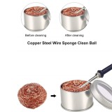 Metal Wire With Stand Set Welding Desoldering Soldering Solder Iron Tip Dross Cleaner Cleaning Steel Ball Mesh Filter Tin Remove
