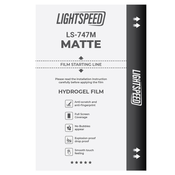50PCS LS-747M MATTE Flexible Hydrogel Film 200MM*180MM For Film Cutting Machine LS747M