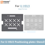 AMAOE U-HIU2/3 BGA Reballing Stencil for HUAWEI Hi3690/80/3670/36A0RAM/Hi9500/CPU Magnetic Tin Planting Steel Mesh