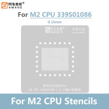 Amaoe M2 339S01086 CPU BGA Reballing Stencil 0.15MM Chip Positioning Plate Tin Plant Net Template Soldering Steel Mesh