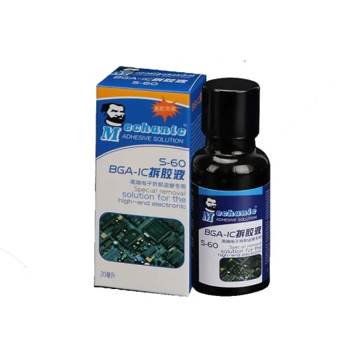 MECHANIC S-60 Glue Removal Liquid 20ml BGA-IC Glue Remover Special For High-end Electronic Disassembly And Repair