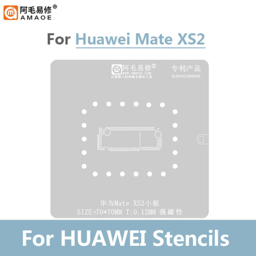 AMAOE Small Board Reballing Stencil Template For Huawei Mate XS2 Main Board Steel Mesh 0.12MM Plant Tin Net