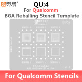 Amaoe QU1-8 BGA Reballing Stencil MTK Qualcomm SDM845 SM8350 SDM888 MSM8998 SM/SDM/MSM 888 CPU RAM Phone Repair Steel Mesh