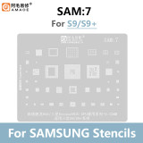 Amaoe SAM1-17 BGA Reballing Stencil For Samsung CPU Nand Chip IC Tin Plant Net 0.12MM Thickness Phone Repair Tools Steel Mesh
