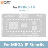 AMAOE Mbga-IP Kit Tin Planting Fixture Steel Mesh Platform for Phone 7-14 Series CPU NAND WIFI Baseband Repair Positioning Board