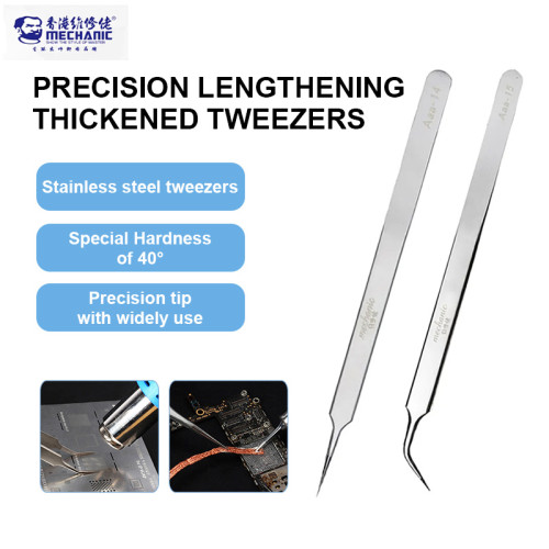 MECHANIC Aaa-14 Aaa-15 Lengthen Thicken Precision Stainless Steel Tweezers Clip Positioning Clamping Repair Tool